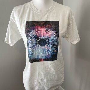 Hanes White Zodiac Graphic Tee